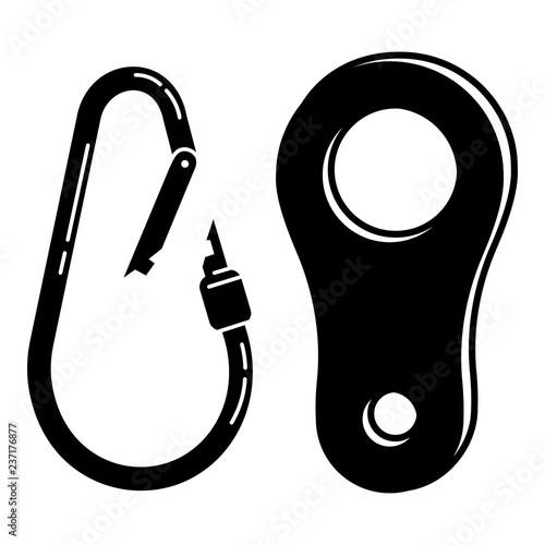 Carabine equipment icon. Simple illustration of carabine equipment vector icon for web design isolated on white background