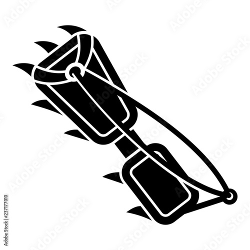 Hiking boot spike icon. Simple illustration of hiking boot spike vector icon for web design isolated on white background