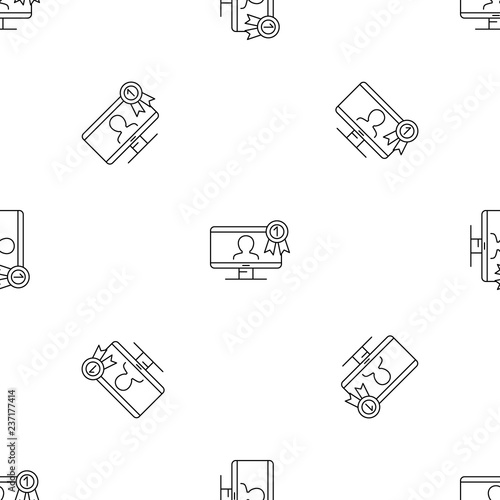 First conference person pattern seamless vector repeat geometric for any web design