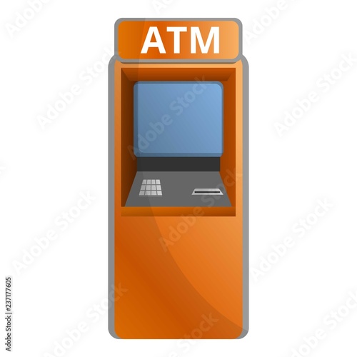 Street atm icon. Cartoon of street atm vector icon for web design isolated on white background