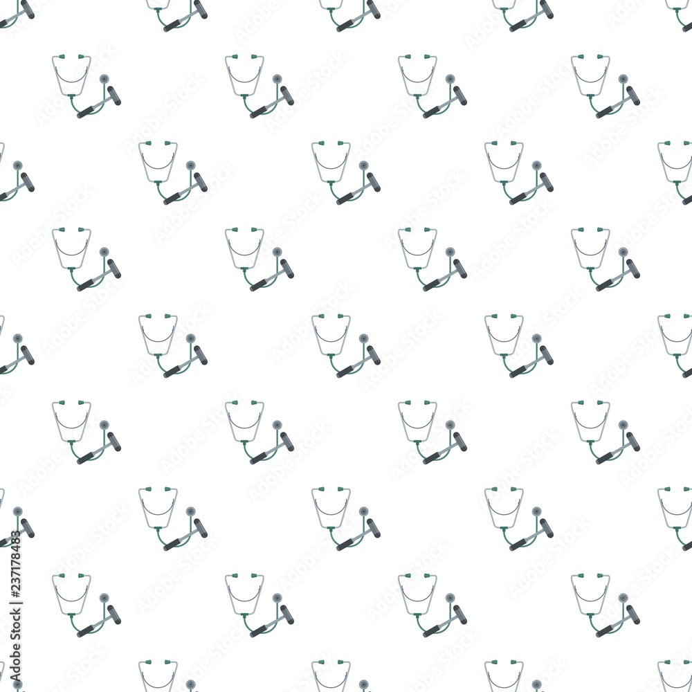 Obraz premium Stethoscope and hammer pattern seamless vector repeat for any web design