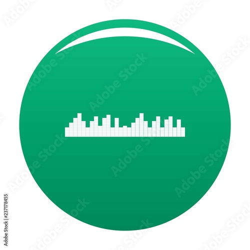 Equalizer frequency icon. Simple illustration of equalizer frequency vector icon for any design green