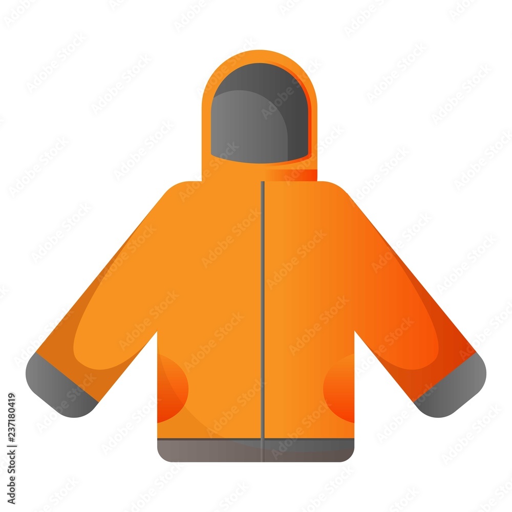 Ski jacket icon. Cartoon of ski jacket vector icon for web design isolated on white background Ski jacket icon. Cartoon of ski jacket vector icon for web design isolated on white background
