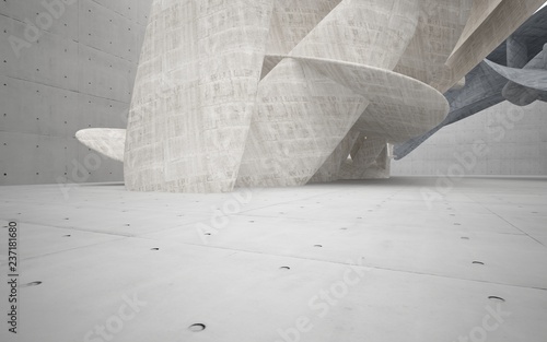 Empty dark abstract concrete smooth interior . Architectural background. 3D illustration and rendering