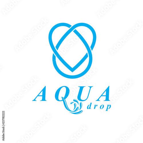 Vector blue clear water dro...