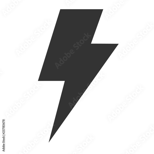 thunder icon on white background. flat style. lightning icon for your web site design, logo, app, UI. flash sign. energy symbol. electric sign.