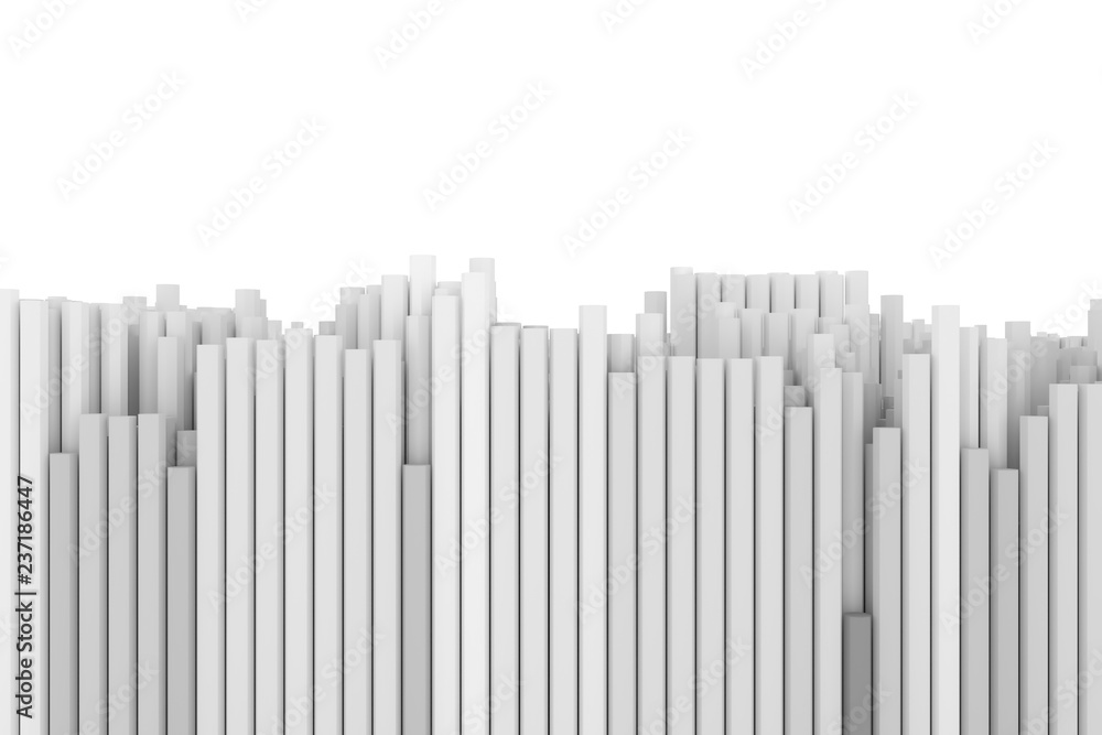 Obraz premium Illustrations of shape composition, geometric structure, block for graphic design or wallpapers. Gray or black and white b&w 3D rendering.