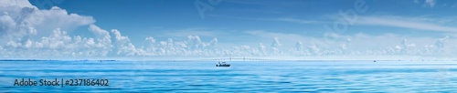 Fishing boat in front of Sunshine Skyway
