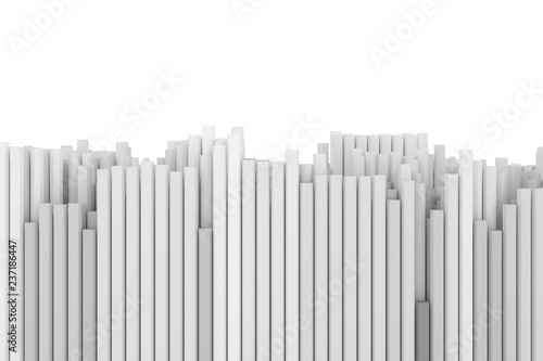 Illustrations of shape composition  geometric structure  block for graphic design or wallpapers. Gray or black and white b w 3D rendering.