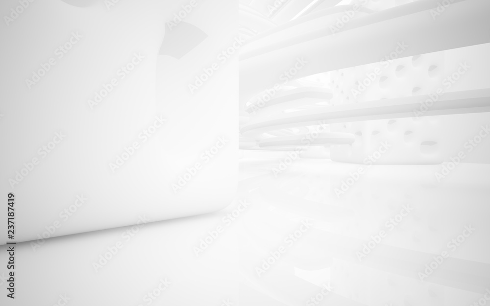 White smooth abstract architectural background whith gray lines . 3D illustration and rendering White smooth abstract architectural background whith gray lines . 3D illustration and rendering