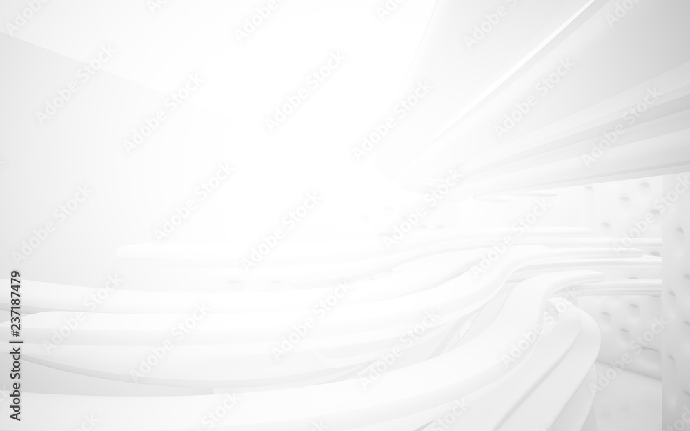 White smooth abstract architectural background whith gray lines . 3D illustration and rendering White smooth abstract architectural background whith gray lines . 3D illustration and rendering