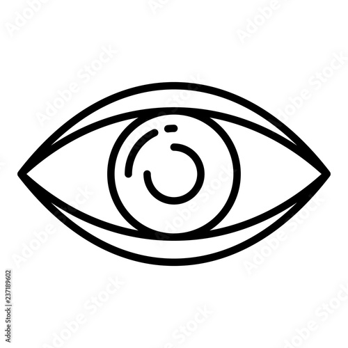 Healthy eye icon. Outline healthy eye vector icon for web design isolated on white background