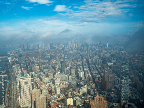 Landscape from One World Trade Center in New York City                                                                      