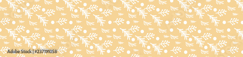 Christmas Banner with Christmas symbols and design elements.
