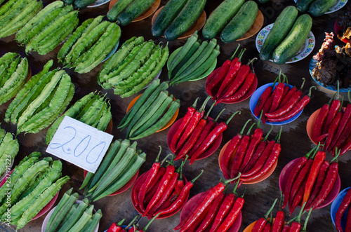 Malaysia wet market  exotic vegetable.