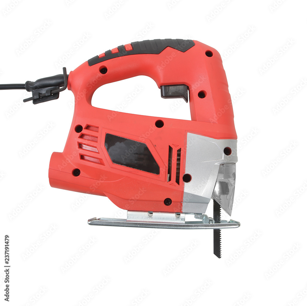 Fototapeta premium Electric jig saw machine isolated on white
