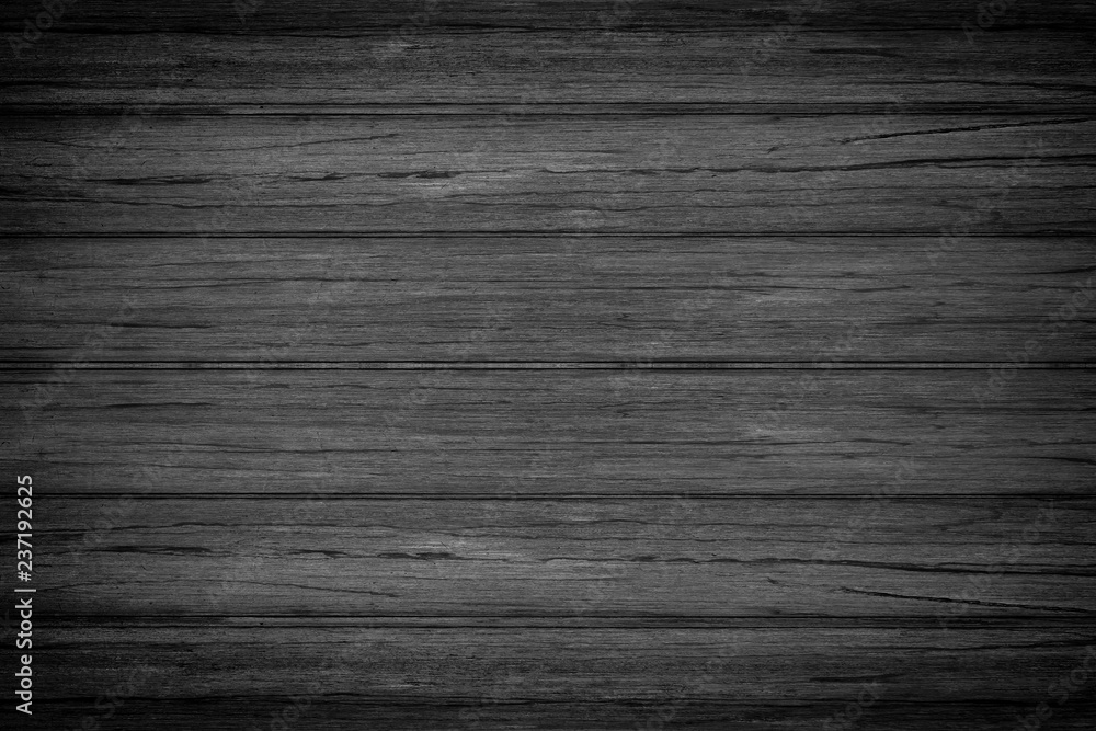 Naklejka premium Wood wall plank black texture background