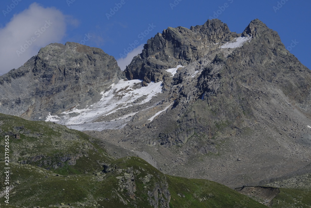 Silvrettagruppe in den Zentralalpen zwischen der Schweiz und Österreich von Österreich aus gesehen