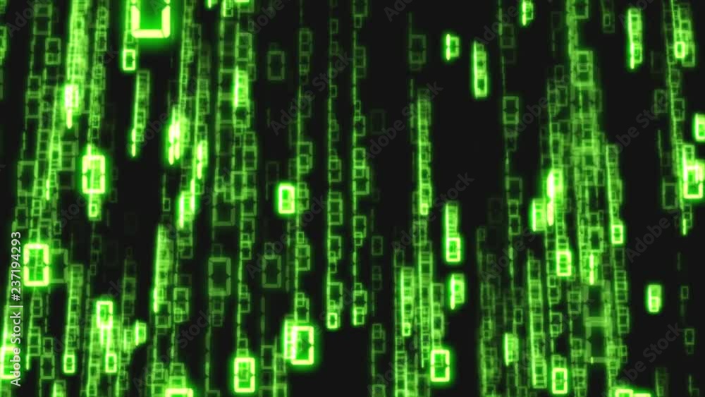 Binary rain, streams of green numbers, 4K abstract background, matrix effect.
Binary rain, streams of green numbers, 4K abstract background, matrix effect.