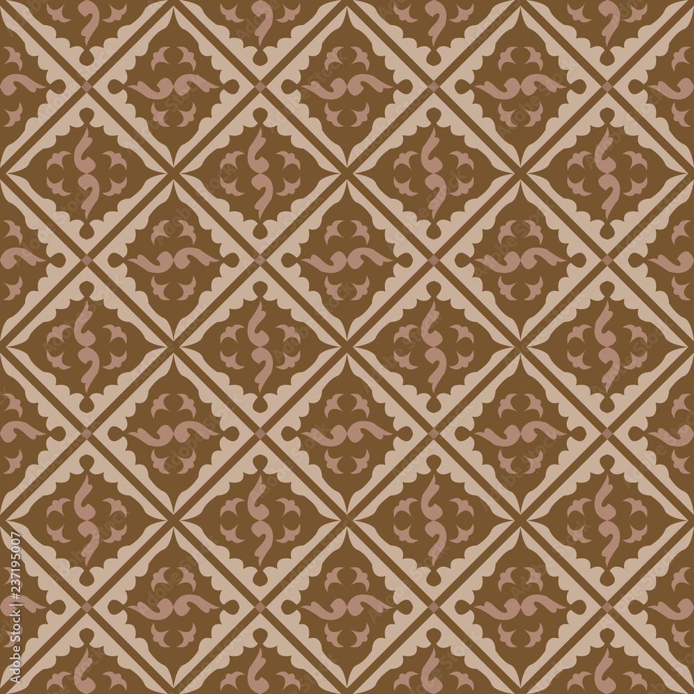 Brown royal pattern. The Seamless vector background