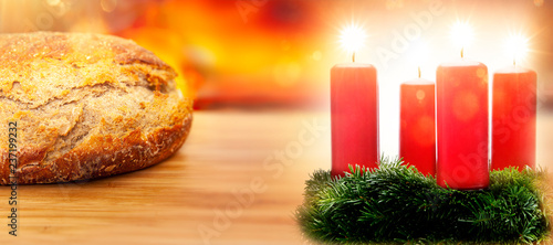 Hausgemachts Brot an Weihnachten