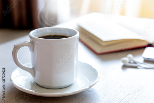 Reading and drink Coffee in the morning