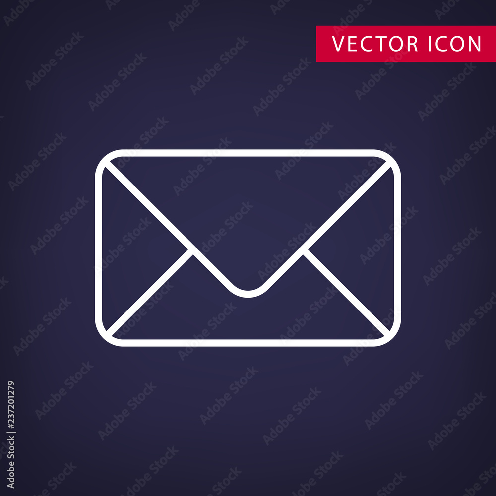 Simple vector outline envelope icon Simple vector outline envelope icon