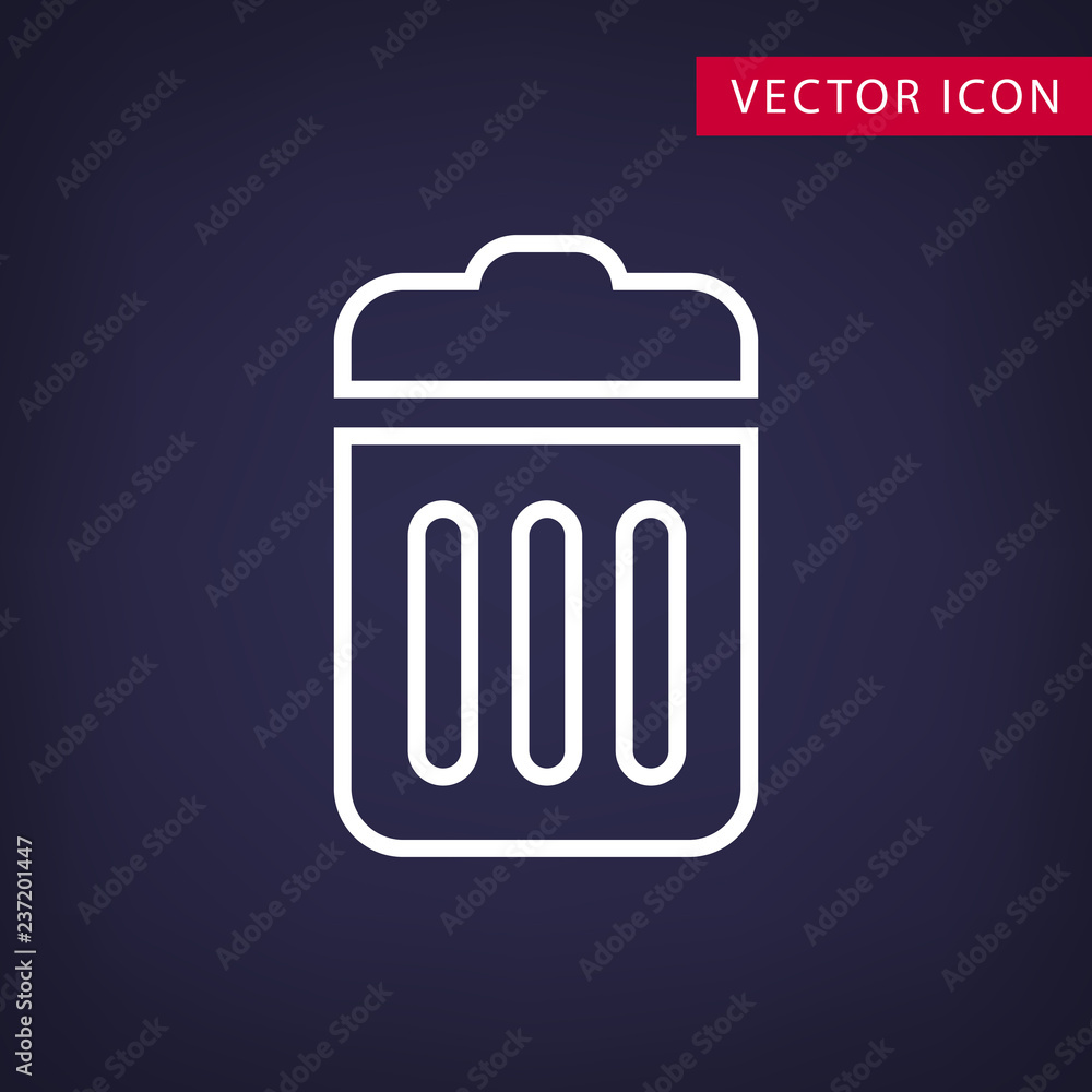 Trash supplies vector flat icon Trash supplies vector flat icon