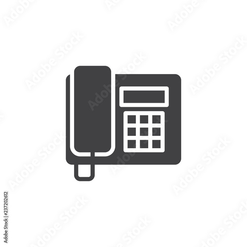 Office Phone vector icon. filled flat sign for mobile concept and web design. Telephone simple solid icon. Symbol, logo illustration. Pixel perfect vector graphics