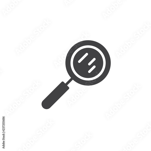 Magnifying glass vector icon. filled flat sign for mobile concept and web design. Magnifier simple solid icon. Search symbol, logo illustration. Pixel perfect vector graphics