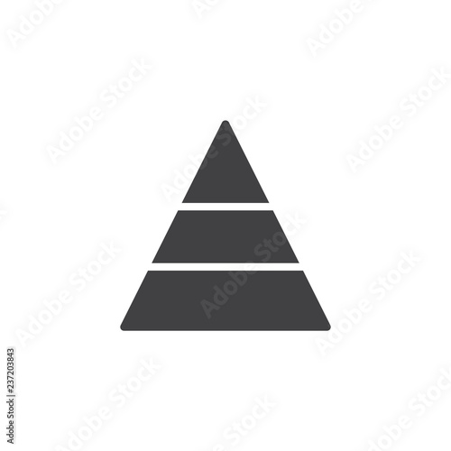 Pyramid chart vector icon. filled flat sign for mobile concept and web design. pyramid diagram simple solid icon. Symbol  logo illustration. Pixel perfect vector graphics
