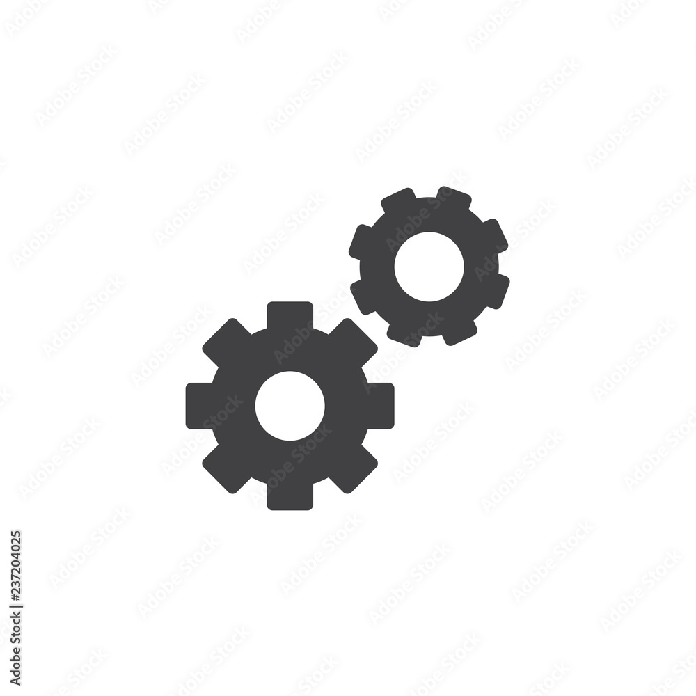 Setting gears vector icon. filled flat sign for mobile concept and web design. Preferences gear simple solid icon. Symbol, logo illustration. Pixel perfect vector graphics Setting gears vector icon. filled flat sign for mobile concept and web design. Preferences gear simple solid icon. Symbol, logo illustration. Pixel perfect vector graphics