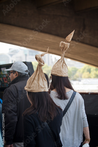 Paper hats in London