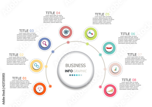 Infographics vector design and marketing icons can be used for workflow layout, diagram, annual report, web design.
