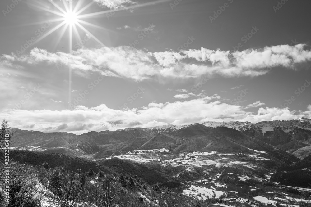 Winter in La Cerdanya, Pyrenees, Spain