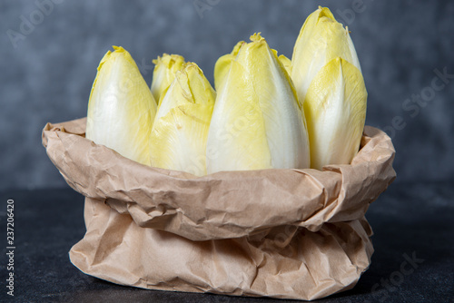 paper bag with endives from France or Belgium photo