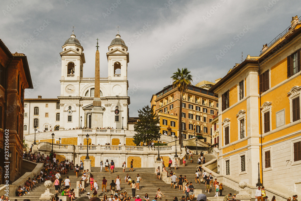 Obraz premium Spanish steps in a summer day