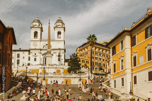 Spanish steps in a summer day