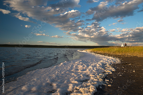 Tyva,brine lake Svatikovo.