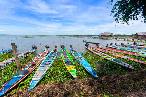 Colourful Boat at Thale noi Waterfowl reserve (Phattalung Thailand)