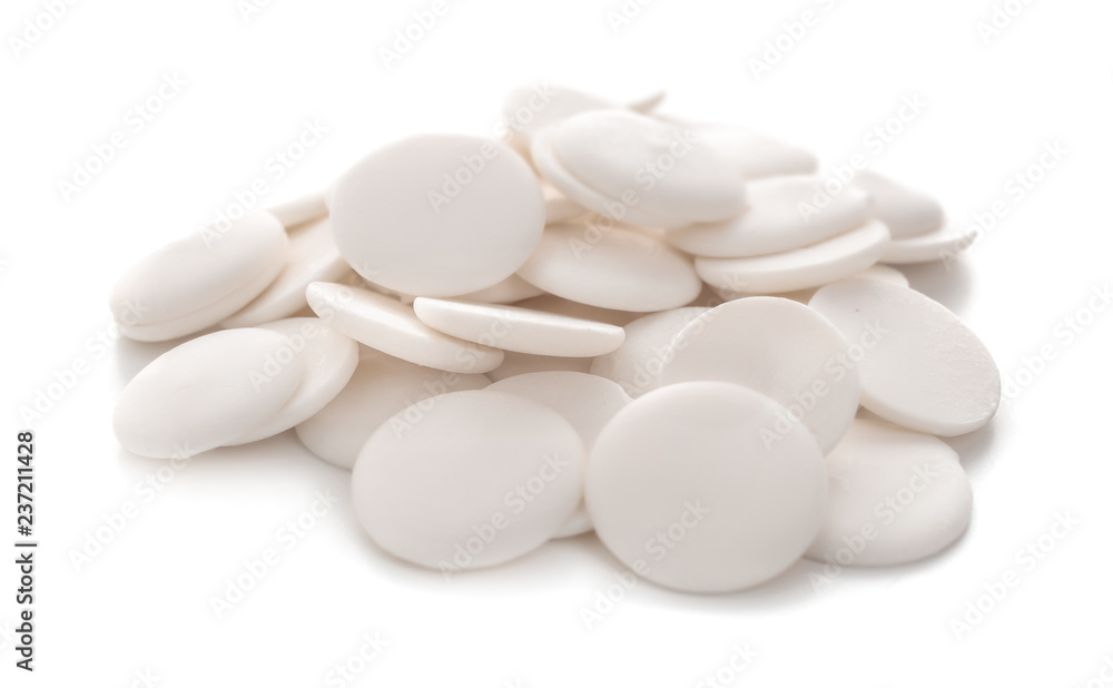 Delicious sweet chips on white background Delicious sweet chips on white background