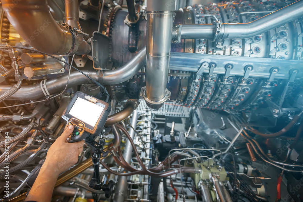 Inspection of a gas turbine engine using a Video Endoscope. Search for ...