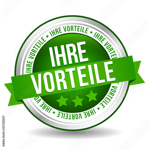 Siegel Button Banner - Ihre Vorteile - in grün und silber