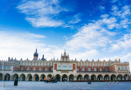 KRAKOW, POLAND - August 27, 2017: The Cloth Hall Krakow,listed as a UNESCO World Heritage Site since 1978, Poland