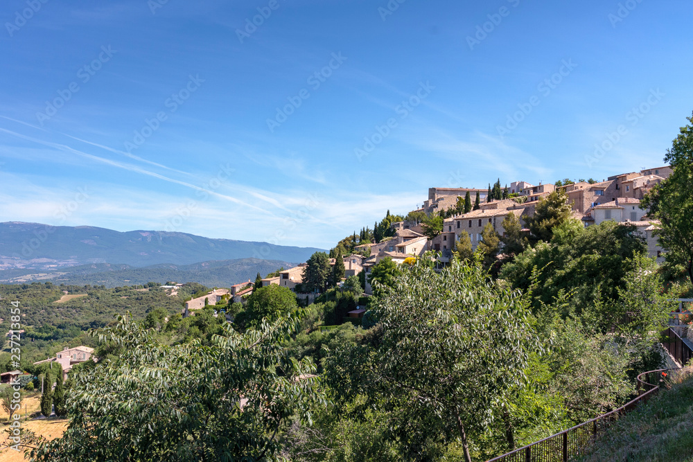 Lurs France. 15 september 2018. View of the  village of Lurs in Provence France.