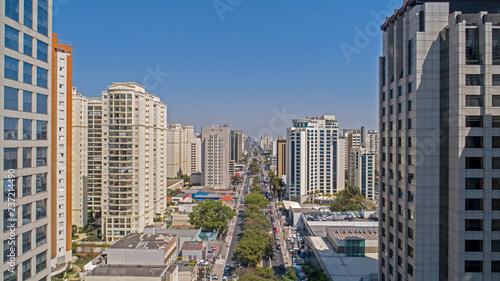 Drone view from Ibirapuera Avenue - Sao Paulo - Brazil