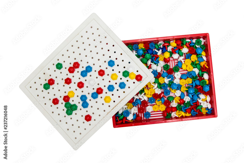 Children's toys on white background Children's toys on white background