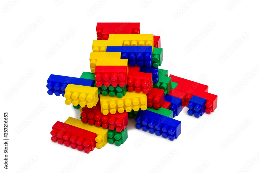 Obraz premium Children's toys on white background