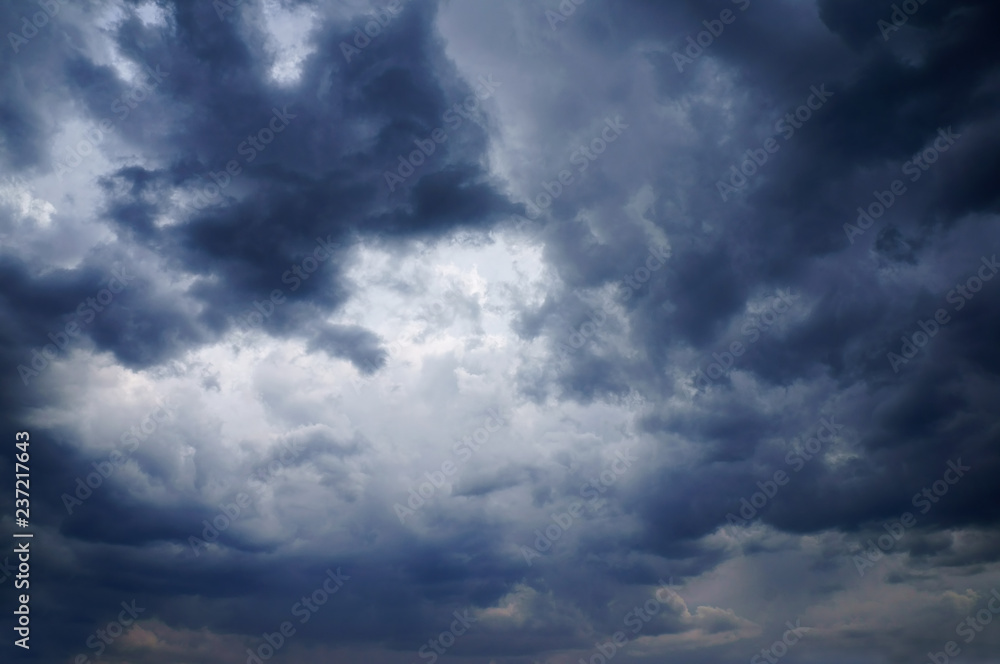 sky with white fluffy and rainy dark clouds after rain. Background texture. sky with white fluffy and rainy dark clouds after rain. Background texture.