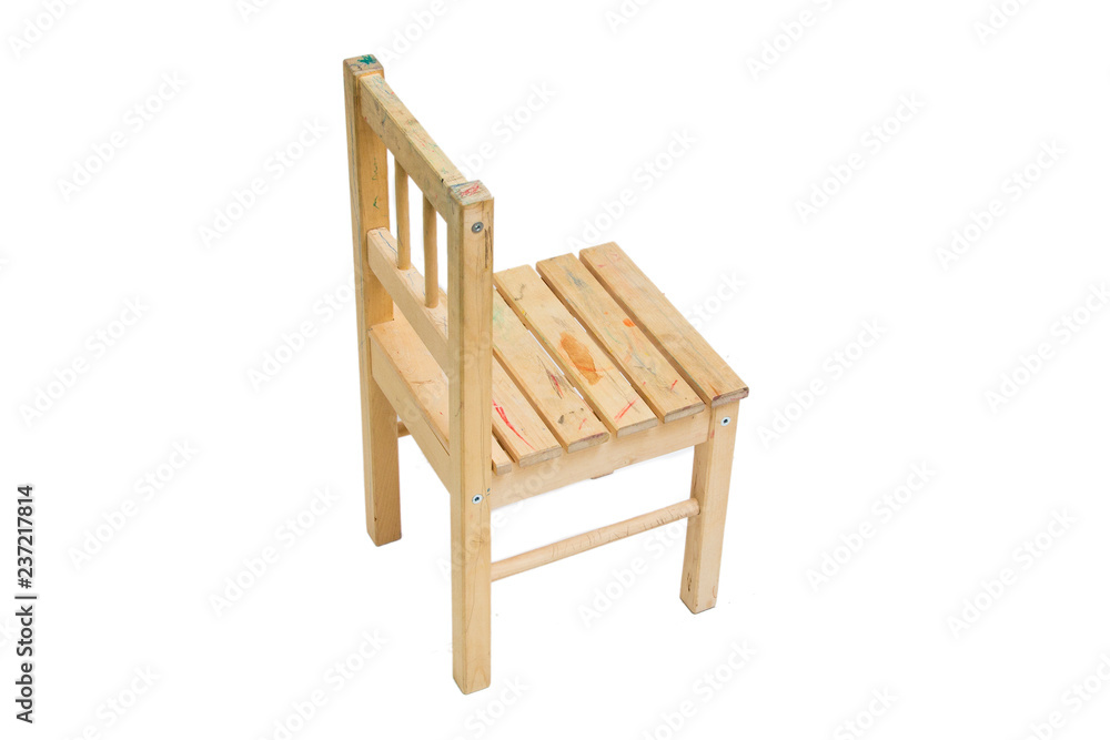 Wooden chair isolated on white
